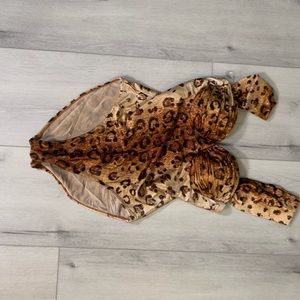 Vintage swimsuit hi cut full bottom coverage